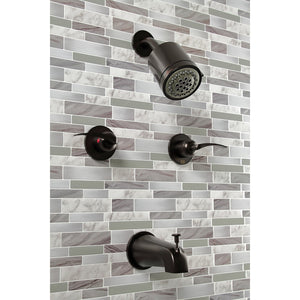 Centurion KBX8145EFL Two-Handle 4-Hole Wall Mount Tub and Shower Faucet, Oil Rubbed Bronze