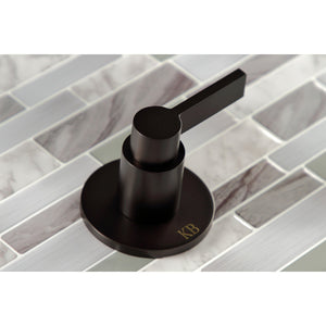 NuvoFusion KBX8145NDL Two-Handle 4-Hole Wall Mount Tub and Shower Faucet, Oil Rubbed Bronze