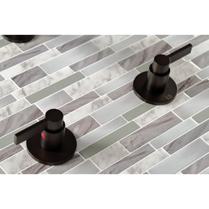 NuvoFusion KBX8145NDL Two-Handle 4-Hole Wall Mount Tub and Shower Faucet, Oil Rubbed Bronze