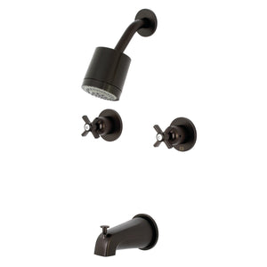 Millennium KBX8145ZX Two-Handle 4-Hole Wall Mount Tub and Shower Faucet, Oil Rubbed Bronze