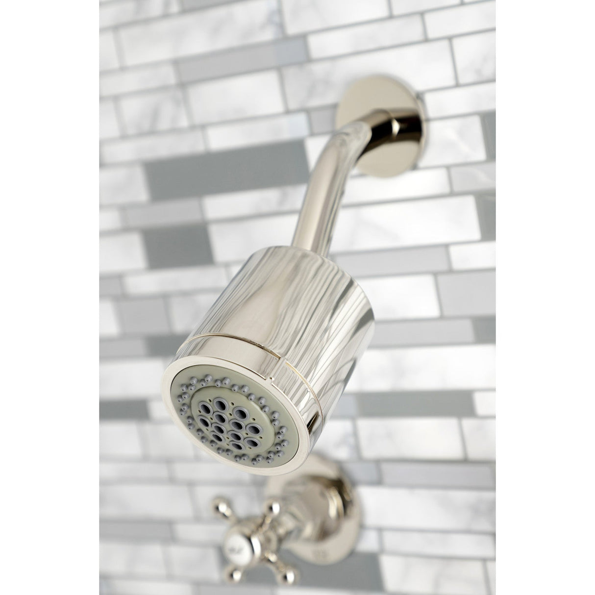 Metropolitan KBX8146BX Two-Handle 4-Hole Wall Mount Tub and Shower Faucet, Polished Nickel