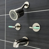 Kaiser KBX8146CKL Two-Handle 4-Hole Wall Mount Tub and Shower Faucet, Polished Nickel