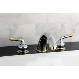 Magellan KC364 Two-Handle 3-Hole Deck Mount Roman Tub Faucet, Polished Chrome/Polished Brass