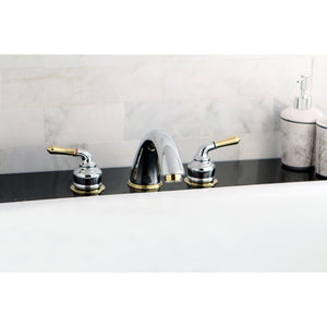 Magellan KC364 Two-Handle 3-Hole Deck Mount Roman Tub Faucet, Polished Chrome/Polished Brass