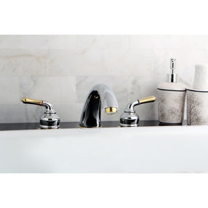 Magellan KC364 Two-Handle 3-Hole Deck Mount Roman Tub Faucet, Polished Chrome/Polished Brass