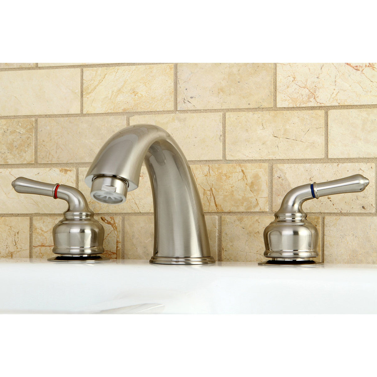 Magellan KC368 Two-Handle 3-Hole Deck Mount Roman Tub Faucet, Brushed Nickel