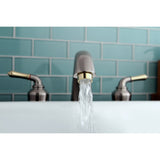Magellan KC369 Two-Handle 3-Hole Deck Mount Roman Tub Faucet, Brushed Nickel/Polished Brass