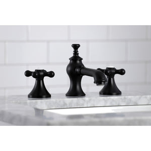 Vintage KC7060AX Two-Handle 3-Hole Deck Mount Widespread Bathroom Faucet with Brass Pop-Up, Matte Black