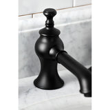 Duchess KC7060PKL Two-Handle 3-Hole Deck Mount Widespread Bathroom Faucet with Brass Pop-Up, Matte Black