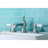 Bel-Air KC7061BPL Two-Handle 3-Hole Deck Mount Widespread Bathroom Faucet with Brass Pop-Up, Polished Chrome