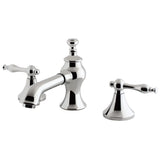 Naples KC7061NL Two-Handle 3-Hole Deck Mount Widespread Bathroom Faucet with Brass Pop-Up, Polished Chrome