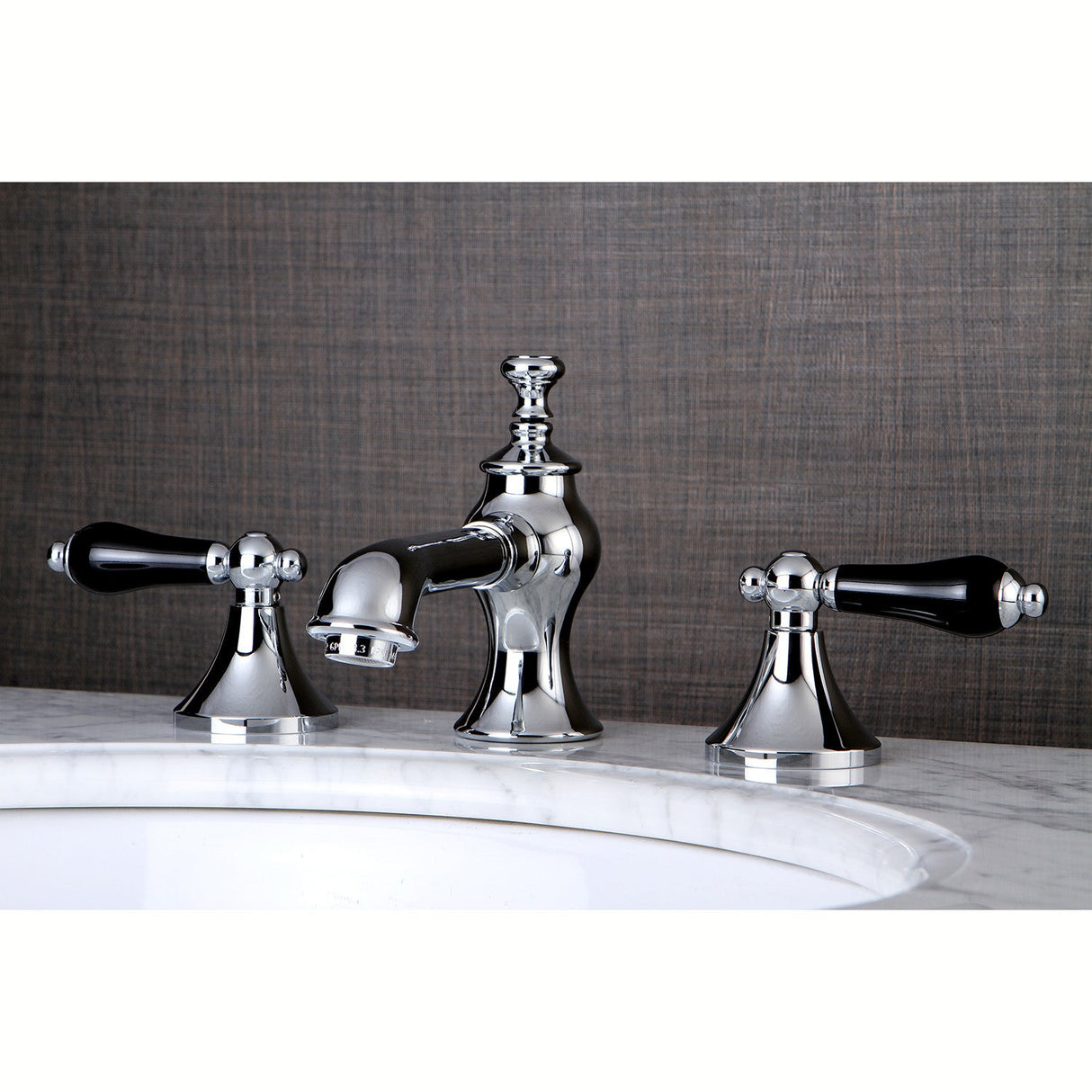 Duchess KC7061PKL Two-Handle 3-Hole Deck Mount Widespread Bathroom Faucet with Brass Pop-Up, Polished Chrome