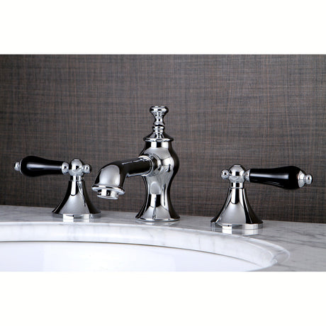 Duchess KC7061PKL Two-Handle 3-Hole Deck Mount Widespread Bathroom Faucet with Brass Pop-Up, Polished Chrome