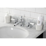 Vintage KC7061PL Two-Handle 3-Hole Deck Mount Widespread Bathroom Faucet with Brass Pop-Up, Polished Chrome