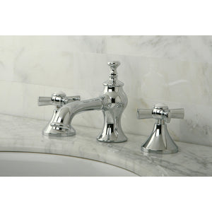 Millennium KC7061ZX Two-Handle 3-Hole Deck Mount Widespread Bathroom Faucet with Brass Pop-Up, Polished Chrome