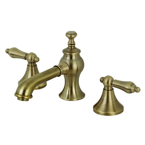 Vintage KC7063AL Two-Handle 3-Hole Deck Mount Widespread Bathroom Faucet with Brass Pop-Up, Antique Brass