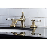 Bel-Air KC7063BPL Two-Handle 3-Hole Deck Mount Widespread Bathroom Faucet with Brass Pop-Up, Antique Brass