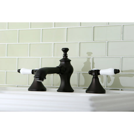 Bel-Air KC7065BPL Two-Handle 3-Hole Deck Mount Widespread Bathroom Faucet with Brass Pop-Up, Oil Rubbed Bronze