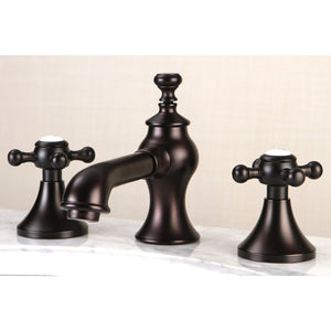 English Country KC7065BX Two-Handle 3-Hole Deck Mount Widespread Bathroom Faucet with Brass Pop-Up, Oil Rubbed Bronze