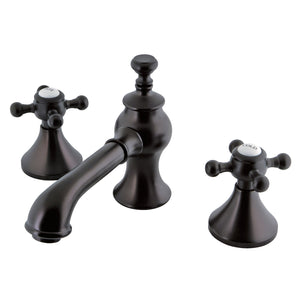 English Country KC7065BX Two-Handle 3-Hole Deck Mount Widespread Bathroom Faucet with Brass Pop-Up, Oil Rubbed Bronze