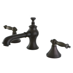 Templeton KC7065TL Two-Handle 3-Hole Deck Mount Widespread Bathroom Faucet with Brass Pop-Up, Oil Rubbed Bronze