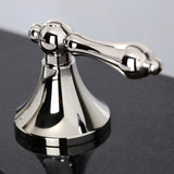 Vintage KC7066AL Two-Handle 3-Hole Deck Mount Widespread Bathroom Faucet with Brass Pop-Up, Polished Nickel