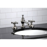 Vintage KC7066AX Two-Handle 3-Hole Deck Mount Widespread Bathroom Faucet with Brass Pop-Up, Polished Nickel