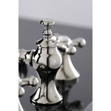 Vintage KC7066AX Two-Handle 3-Hole Deck Mount Widespread Bathroom Faucet with Brass Pop-Up, Polished Nickel