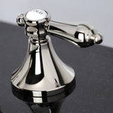Heirloom KC7066BAL Two-Handle 3-Hole Deck Mount Widespread Bathroom Faucet with Brass Pop-Up, Polished Nickel