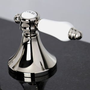 Bel-Air KC7066BPL Two-Handle 3-Hole Deck Mount Widespread Bathroom Faucet with Brass Pop-Up, Polished Nickel