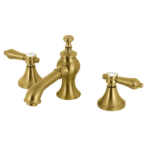 Heirloom KC7067BAL Two-Handle 3-Hole Deck Mount Widespread Bathroom Faucet with Brass Pop-Up, Brushed Brass