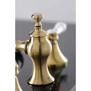 Bel-Air KC7067BPL Two-Handle 3-Hole Deck Mount Widespread Bathroom Faucet with Brass Pop-Up, Brushed Brass