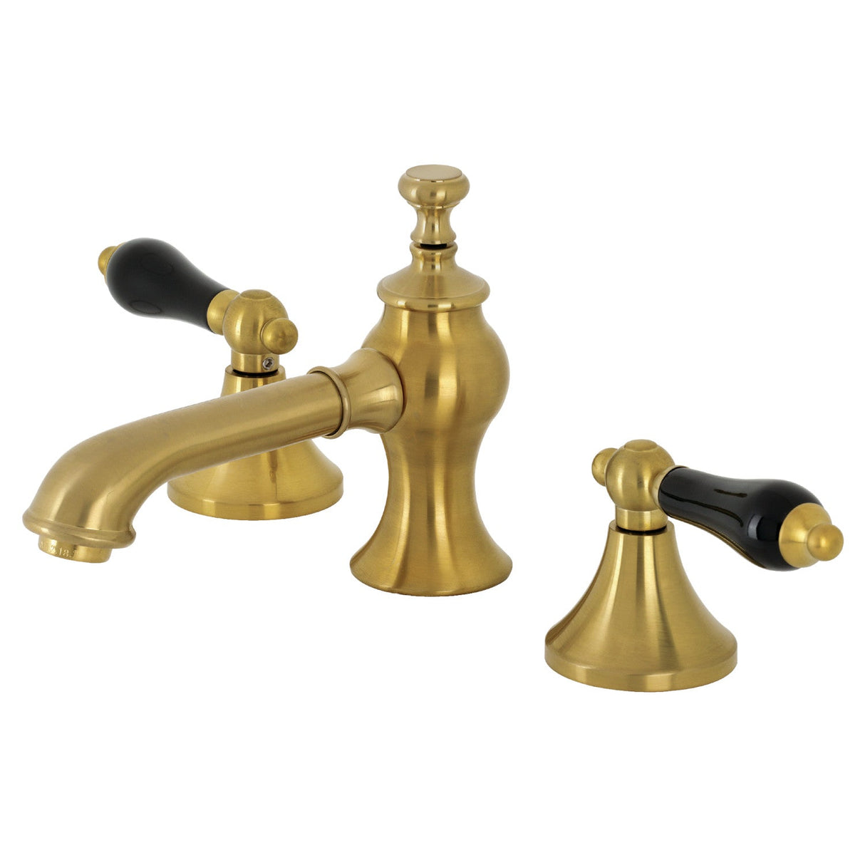 Duchess KC7067PKL Two-Handle 3-Hole Deck Mount Widespread Bathroom Faucet with Brass Pop-Up, Brushed Brass