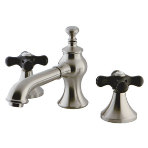 Duchess KC7068PKX Two-Handle 3-Hole Deck Mount Widespread Bathroom Faucet with Brass Pop-Up, Brushed Nickel