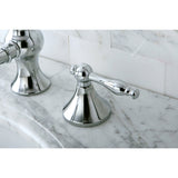 Naples KC7161NL Two-Handle 3-Hole Deck Mount Widespread Bathroom Faucet with Brass Pop-Up, Polished Chrome