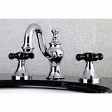 Duchess KC7161PKX Two-Handle 3-Hole Deck Mount Widespread Bathroom Faucet with Brass Pop-Up, Polished Chrome