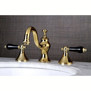 Duchess KC7162PKL Two-Handle 3-Hole Deck Mount Widespread Bathroom Faucet with Brass Pop-Up, Polished Brass