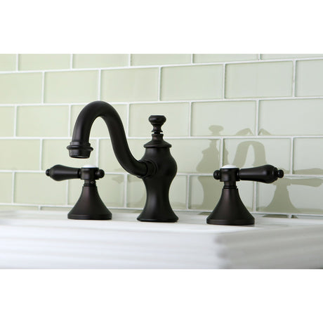 Bel-Air KC7165BAL Two-Handle 3-Hole Deck Mount Widespread Bathroom Faucet with Brass Pop-Up, Oil Rubbed Bronze