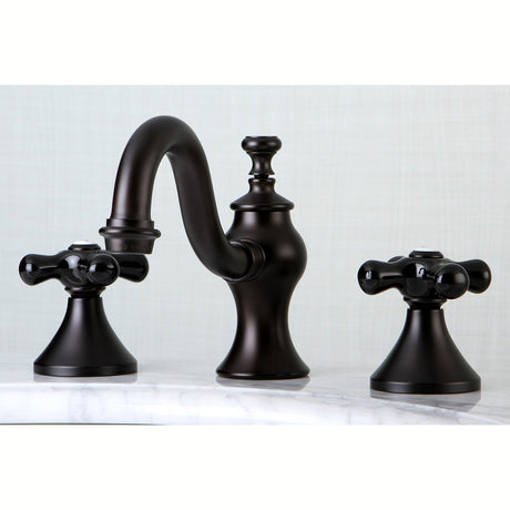 Duchess KC7165PKX Two-Handle 3-Hole Deck Mount Widespread Bathroom Faucet with Brass Pop-Up, Oil Rubbed Bronze