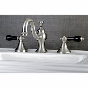 Duchess KC7168PKL Two-Handle 3-Hole Deck Mount Widespread Bathroom Faucet with Brass Pop-Up, Brushed Nickel