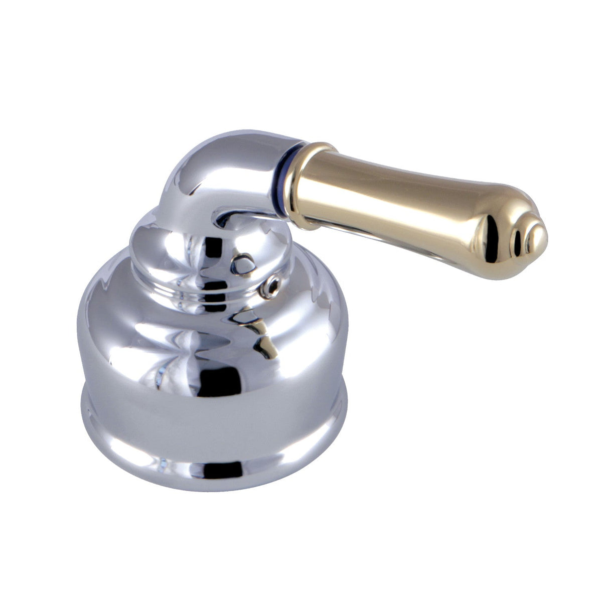 KCH364C Cold Metal Lever Handle, Polished Chrome/Polished Brass