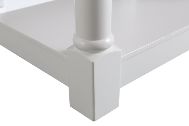 Monterey 36 " Kitchen Island With Dark Walnut Veneered Wood Countertop in White