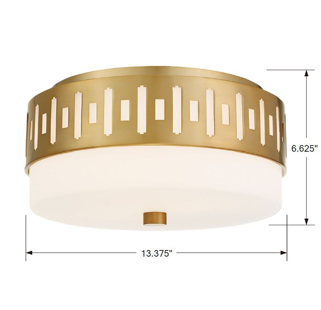 Keaton 2 Light Black Forged Flush Mount KEA-B8200-BF