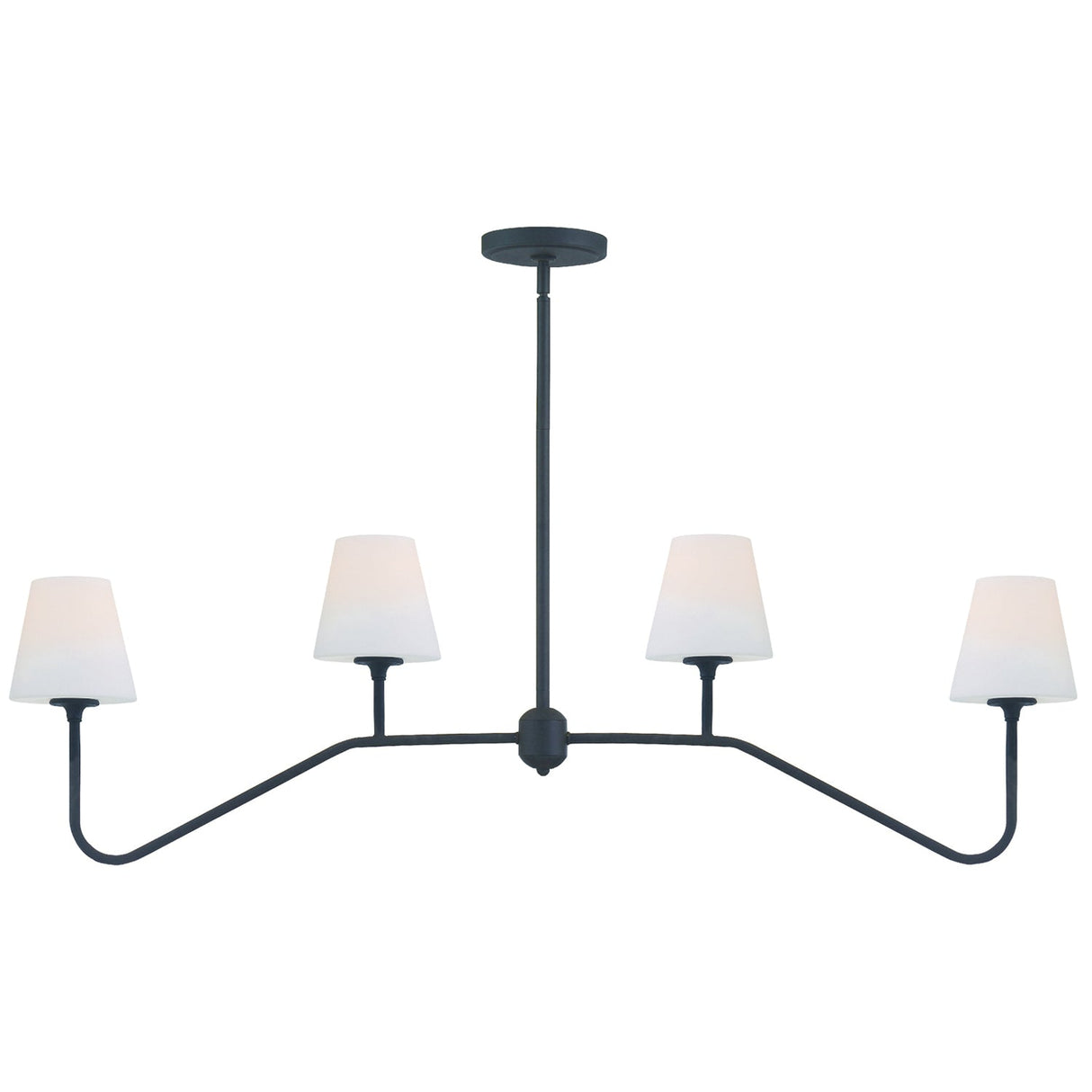 Keenan 4 Light Black Forged Chandelier KEE-A3004-BF