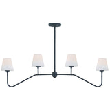 Keenan 4 Light Black Forged Chandelier KEE-A3004-BF