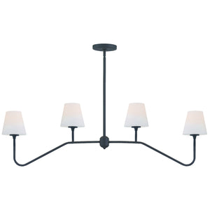 Keenan 4 Light Black Forged Chandelier KEE-A3004-BF
