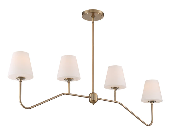 Keenan 4 Light Black Forged Chandelier KEE-A3004-BF