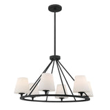 Keenan 6 Light Black Forged Chandelier KEE-A3006-BF