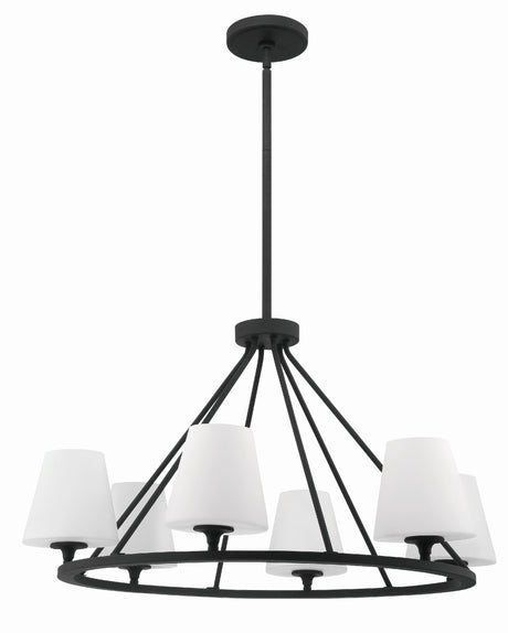 Keenan 6 Light Black Forged Chandelier KEE-A3006-BF