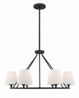 Keenan 6 Light Black Forged Chandelier KEE-A3006-BF